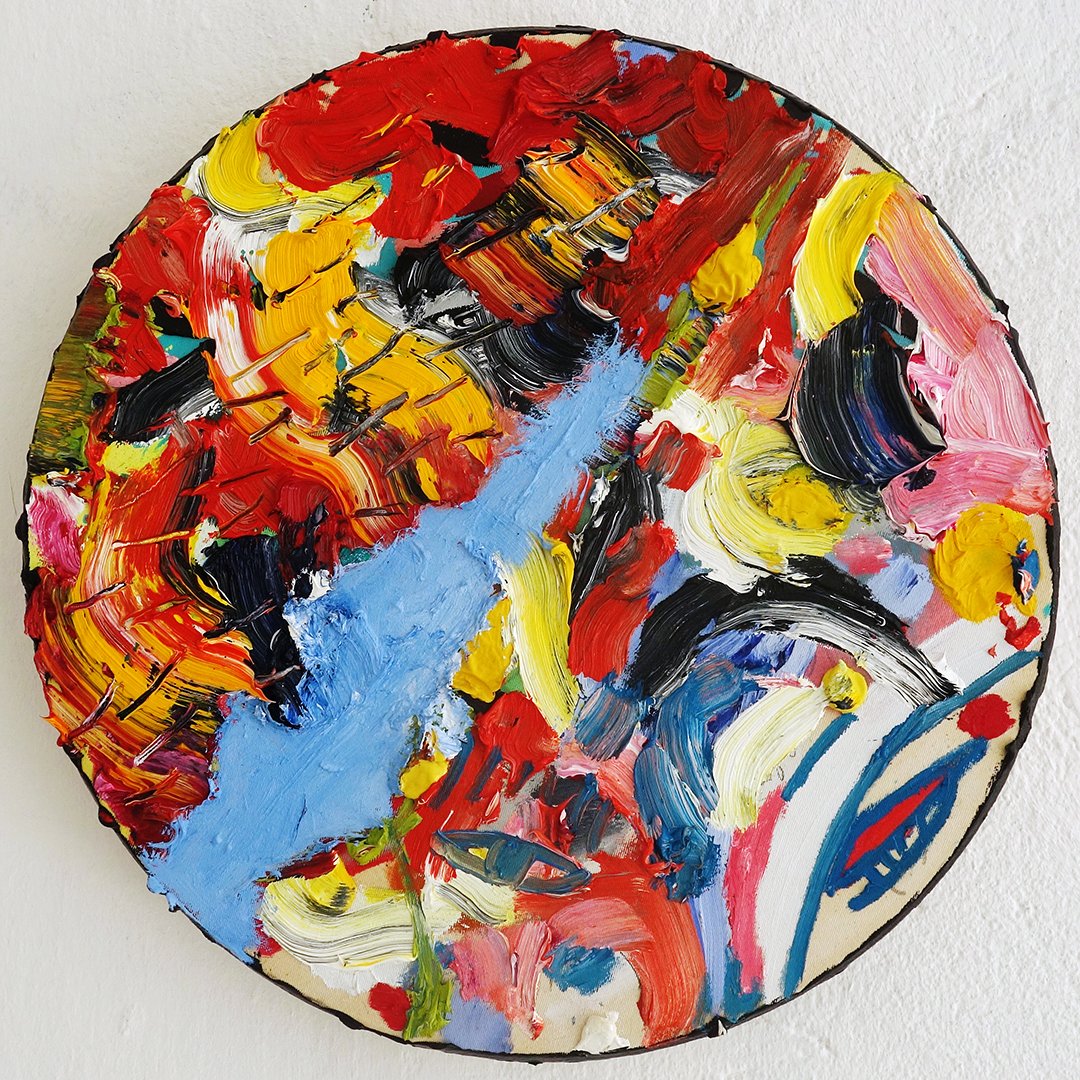 Rhythmischer Kopf, Hellblau