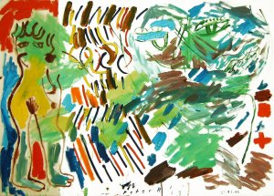 ´verwischter rhythmischer kopf mit tanzenden Frauen und NUT ´