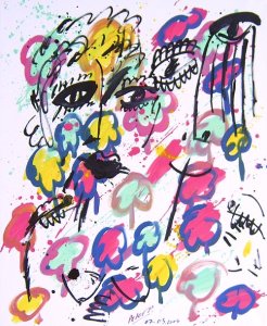 ´Zwei Köpfe (auf Blumen) ´