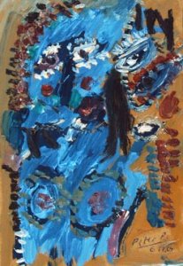 ´Zwei Köpfe (nach durchblättern eines Kobra-Kataloges entstandenes Bild) ´