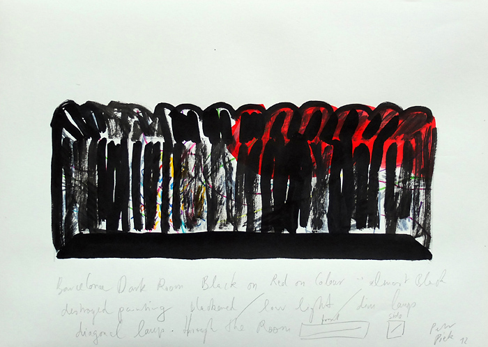Sketches for Barcelona Dark Room Creature by Peter Piek